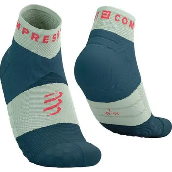 Pánské ponožky Compressport Ultra Trail Low Socks stargazer/aqua/fluo red - EU 39-41