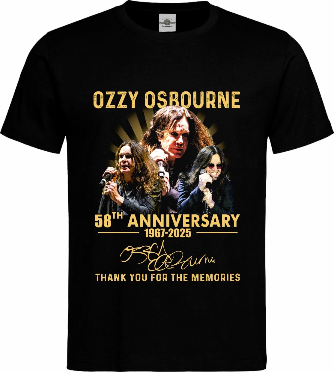 Tričko Ozzy Osbourne | 58th Anniversary Druh: Pánské, Barva: Černá, Velikost: XL