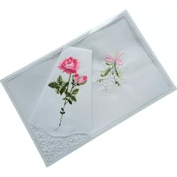 Látkový kapesník Kapesník s krajkou vzor C, 2ks