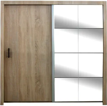 Šatní skříň Skříň Nova 200 - Skříň dvoudvéřová se zrcadlem
