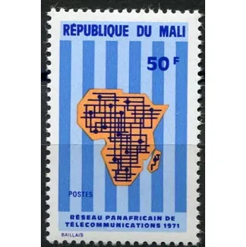 Poštovní známka Tanzánie (1971) MiNr. 285 ** - Mali - Panafrická telekomunikační síť