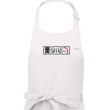 Kuchyňská zástěra Kamion trio - Dámská zástěra na vaření - Univerzální velikost ( Bílá )