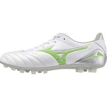Kopačky Pánská fotbalová obuv Mizuno MORELIA NEO IV PRO AG(U) / White/Neon Green/Cool Gray 3C Velikost: 40.0/6.5