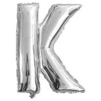 Balónek Balon Litera "K" 81cm srebrny