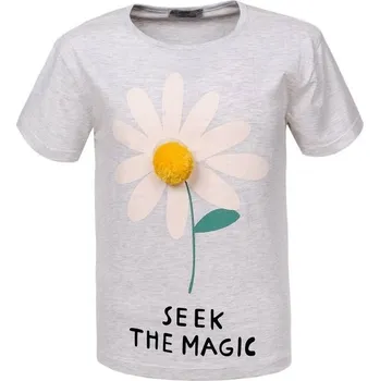 Dívčí tričko Dívčí tričko GLO-STORY KOPRETINA krátký rukáv Barva: Šedá, Velikost: 158