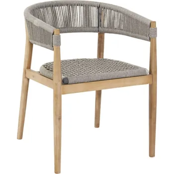 Micadoni Béžová zahradní židle Miara s výpletem