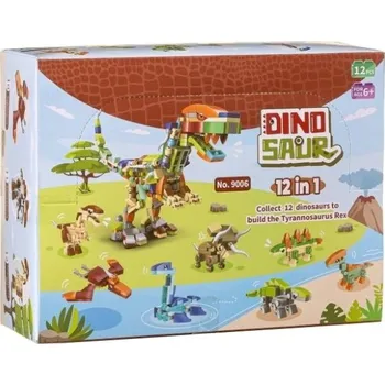 Výuková hračka L-W Toys Set kostek Dinosaurus 12 v 1