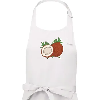 Kuchyňská zástěra Kokos - Dámská zástěra na vaření - Univerzální velikost ( Bílá )