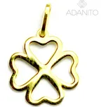 Zlatý přívěsek čtyřlístek