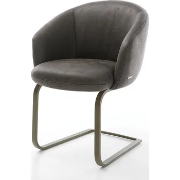 Jídelní židle DELIFE Jídelní židle Caja-Flex s područkami mikrovlákno antracit vintage jídelní židle plochý titanová barva taštičkové pružiny