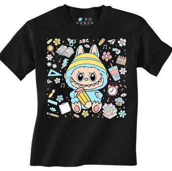 Chlapecké tričko Wolken.cz Dětské tričko Modré Labubu ve Škole Černá 12-13