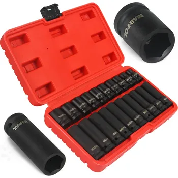 Klíč MAR-POL Sada kovaných nástrčných klíčů 20 ks 1/2" 10-19mm 12865