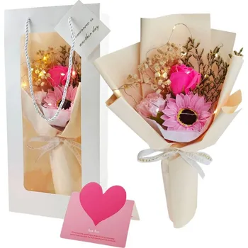 Mýdlo Flamenco Mystique Kytice vonných mýdlových květů s LED osvětlením v dárkové krabičce BUK17R