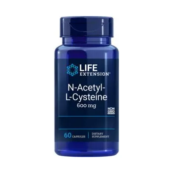 Life Extension N-Acetyl-L-Cysteine (NAC) Doplněk stravy s antioxidanty 60 ks, kapsle, EXP. 11/2025