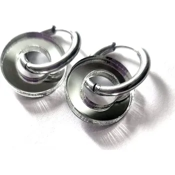 Zrcadlo SWITCH IT mirror SILVER Kroužek: klasik stříbrný (14 mm) variabilní náušnice