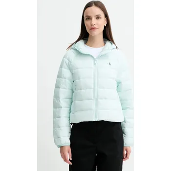 Pánská větrovka Bunda Calvin Klein Jeans tyrkysová barva, přechodná, LV047C510G 06X, vel. M