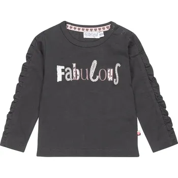 DIRKJE Tričko dl.rukáv tm. šedá holka vel.86