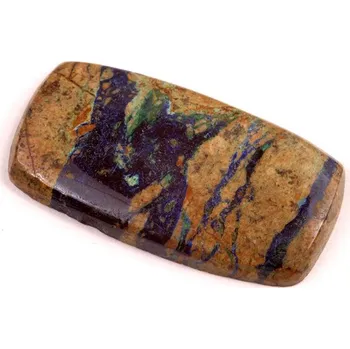 Korálek Kabošon Azurite č.1563 (34x18x4mm)