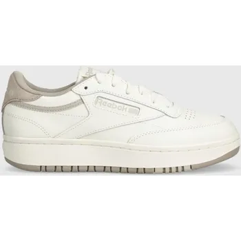 Pánské tenisky Kožené tenisky Reebok Classic CLUB C, 40, béžová, 01X