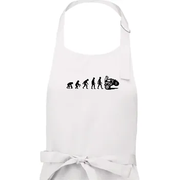 Kuchyňská zástěra Evoluce quad čtyřkolka - Dámská zástěra na vaření - Univerzální velikost ( Bílá )