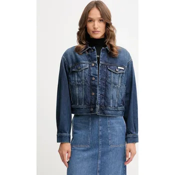 Pánská bunda Bavlněná džínová bunda Calvin Klein Jeans LV047D838G modrá 55J, vel. S