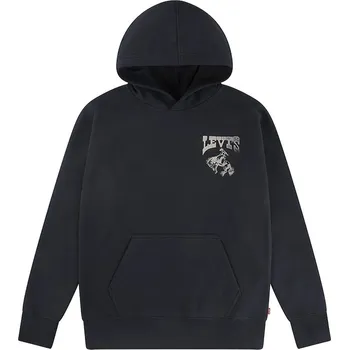 Chlapecká mikina Dětská mikina Levi's RODEO READY HOODIE černá barva, s kapucí, s potiskem, 8EN965 99X, vel. 116