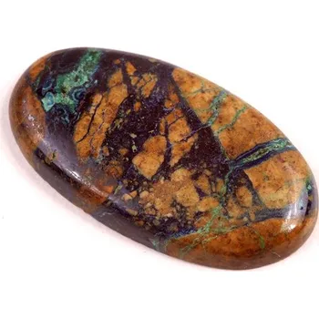 Korálek Kabošon Azurite č.1549 (32x17x4mm)