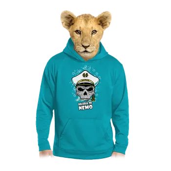 Chlapecká mikina Bastard Kapitán Nemo dětská mikina klokanka Hawaiian Blue