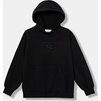 Chlapecká mikina Dětská bavlněná mikina Elisabetta Franchi EFFE156.0.FF002 černá 99X, vel. 152