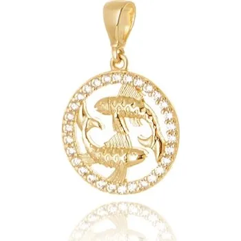 Přívěsek Přívěšek znamení Ryby ze žlutého zlata ZZ1451RYBF + dárek zdarma