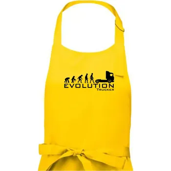 Kuchyňská zástěra Evoluce trucker - Pánská zástěra na vaření - Univerzální velikost ( Žlutá )