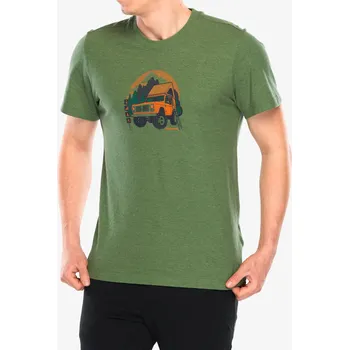 Pánské tričko Tričko s potiskem Smartwool Long Weekend Short Sleeve Graphic Tee - fern green