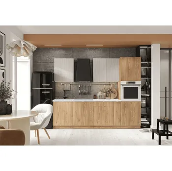 Kuchyňská linka Artstolk Kuchyňská linka SOFIA B | dub cremona/béžová 260 cm Provedení: bez pracovní desky