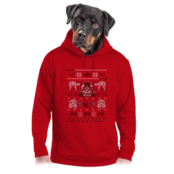 Pánská mikina Bastard Vader na svetru pánská mikina klokanka Red