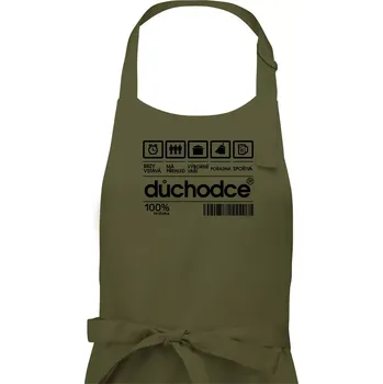 Kuchyňská zástěra Čárový kód důchodce - Dámská zástěra na vaření - Univerzální velikost ( Khaki )