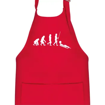 Kuchyňská zástěra Evoluce jízdy na bobu - Dětská zástěra na vaření - Univerzální velikost ( Červená )