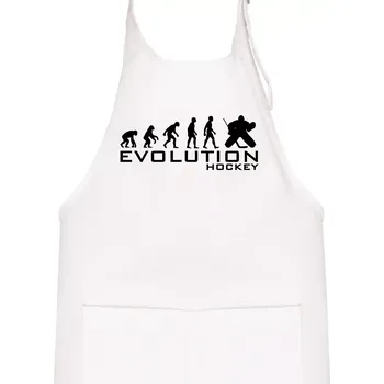 Kuchyňská zástěra Evoluce Hockey brankář - Dětská zástěra na vaření - Univerzální velikost ( Bílá )