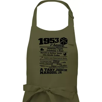 Kuchyňská zástěra 1953 v kostce - Pánská zástěra na vaření - Univerzální velikost ( Khaki )