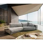 DELIFE Pohovka XL Snoosh 400x150 cm látka Soft šedá lenoška levá