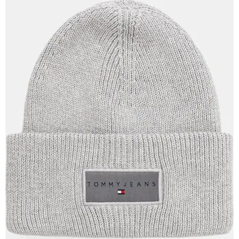 Čepice Bavlněná čepice Tommy Jeans šedá barva, AW0AW17913 90X, vel. ONE SIZE