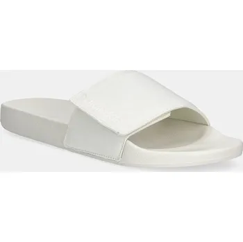 Pánská obuv Pantofle Calvin Klein ADJ POOL SLIDE CANVAS LOGO HM0HM01749 béžová 01X, EUR 43