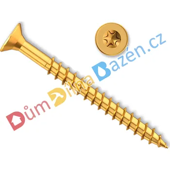 Vrut Hašpl Univerzální vrut zápustná hlava ø 6 TX30 ZŽ Rozměr: 6x40, Množství: 250 ks