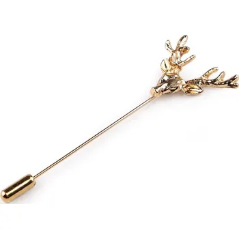 Brož Ozdobný špendlík jelen - zlatá