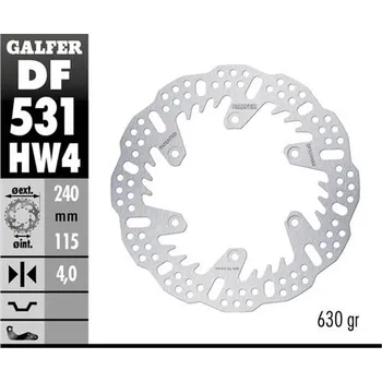 Brzda pro motocykl Zadní brzdový kotouč YAMAHA YZ 125 22-24; YZ 250 22-24; YZ 250F 21-24; YZ 450F 20-24; WR 250F 17-24; WR 450F 20-24, GALFER
