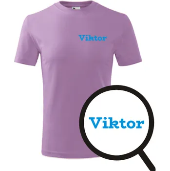 Fialové dětské tričko Viktor - triko se jménem - barva fialová - velikost 6let