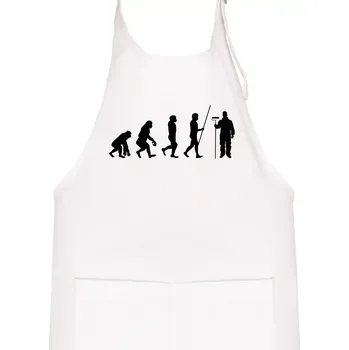 Kuchyňská zástěra Evoluce malíř pokojů - Dětská zástěra na vaření - Univerzální velikost ( Bílá )