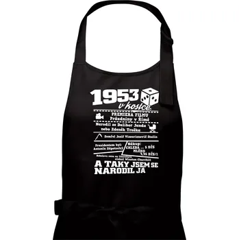 Kuchyňská zástěra 1953 v kostce - Pánská zástěra na vaření - Univerzální velikost ( Černá )
