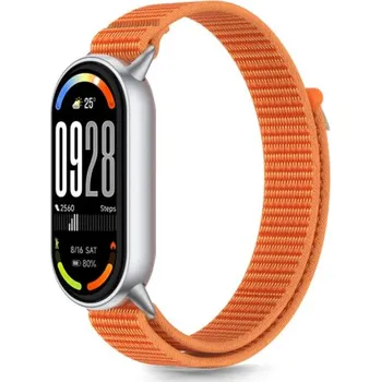 Řemínek na hodinky Tech-Protect | Tech-Protect Nylon Stripe reminek na Xiaomi Smart Band 8 / 9 / 10, orange/grey