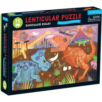 Výuková hračka Mudpuppy Puzzle Lentikulární Dinosauři 75 dílků