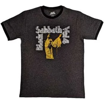 Zahraniční hudba Merch Black Sabbath: Black Sabbath Unisex Ringer T-shirt: Vol 4 (charcoal Grey) (small) S